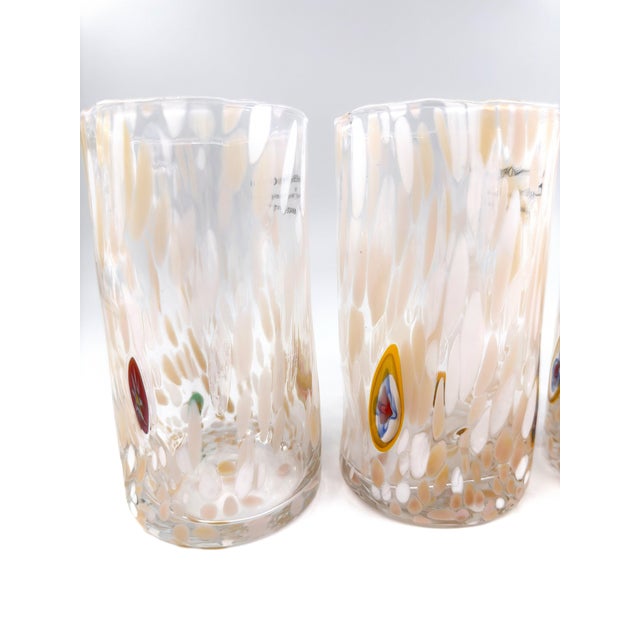 2020s Hand Blown Alessandro Coppola Murano Art Glass Tumblers Handcrafted in Italy - Set of 4 For Sale - Image 5 of 8
