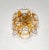 Mid-Century Modern Vintage Italian Murano Wall Lights with 10 Amber Trasparent Glasses, 1990s, Set of 2 For Sale - Image 3 of 18