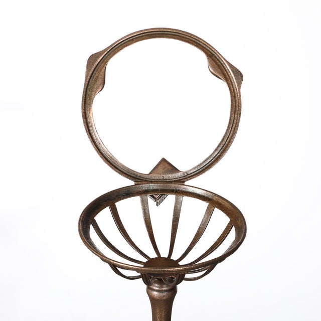 Art Deco Gilt Bronze Smoking Stand Signed Tiffany Studios New York #1649 For Sale In New York - Image 6 of 18