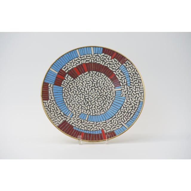 Metal Mid-Century Mosaic Wall Plate by R. Zimmermann for Ritter, 1950s For Sale - Image 7 of 7
