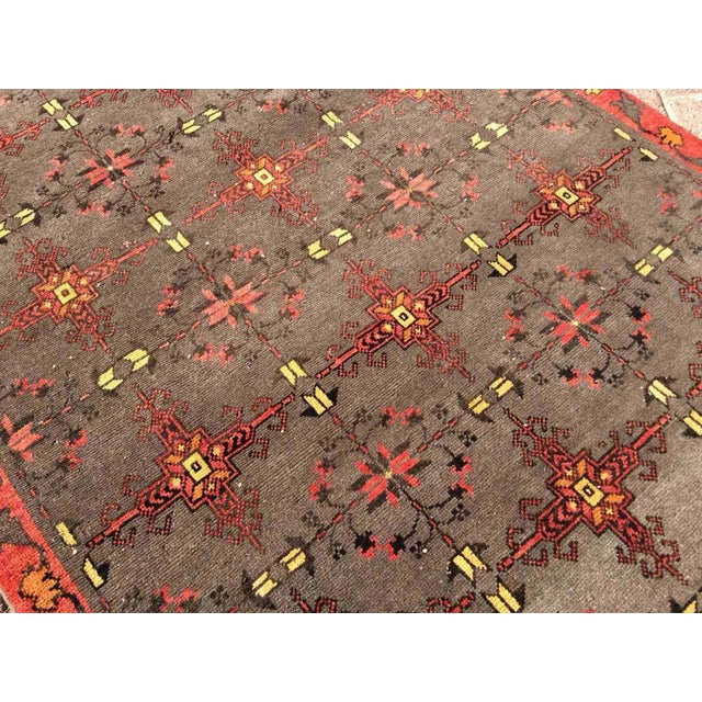Mid-Century Modern 1960s Hand Knotted Vintage Anatolian Rug - 48" X 102" For Sale - Image 3 of 12