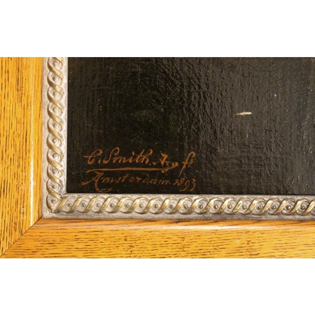 Pair of Portraits Painted in Amsterdam in 1893 by C. Smith For Sale - Image 4 of 7