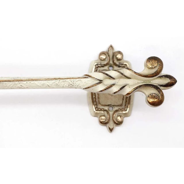 The vintage French Provincial off white and gold three piece bathroom hardware set exudes timeless elegance. Featuring a...