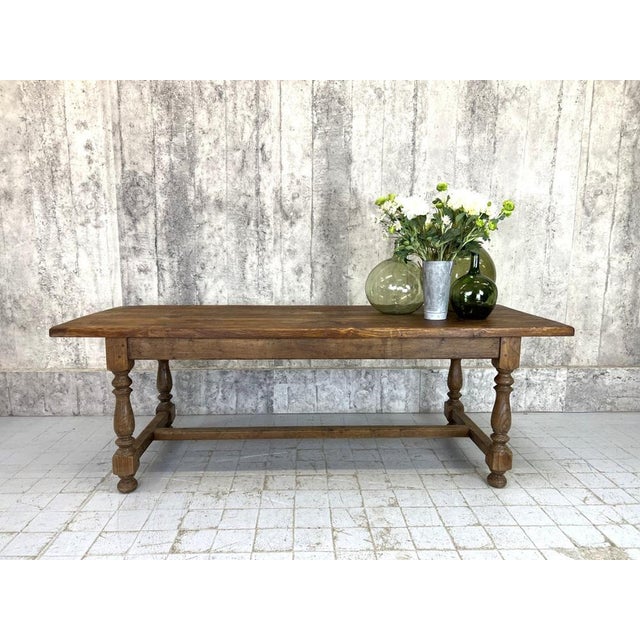 Brown French Oak Farmhouse Refectory Table For Sale - Image 8 of 10