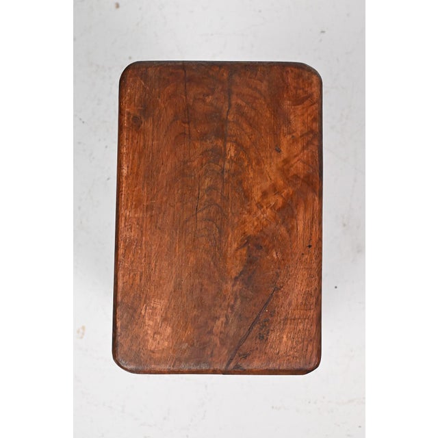 Spanish Handmade Stool in Wood | Chairish