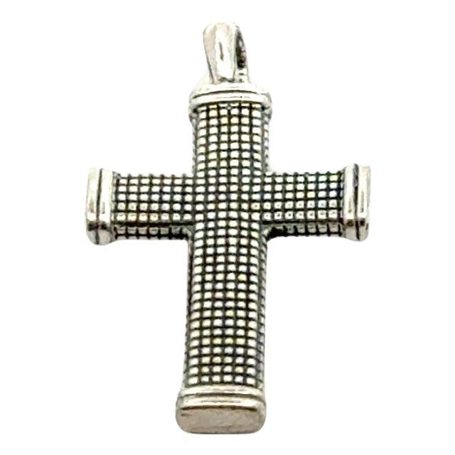 1990s David Yurman Cross Sterling Silver Estate For Sale