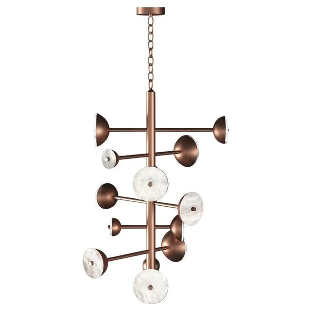 Contemporary Teti Copper Chandelier by Alabastro Italiano For Sale - Image 3 of 3