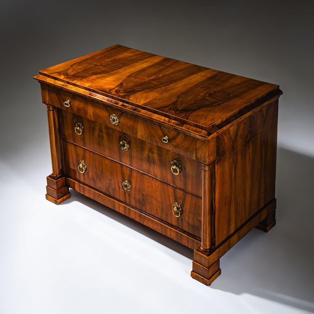 Brown Biedermeier Chest of Drawers in Walnut, Austria, 1820 For Sale - Image 8 of 9