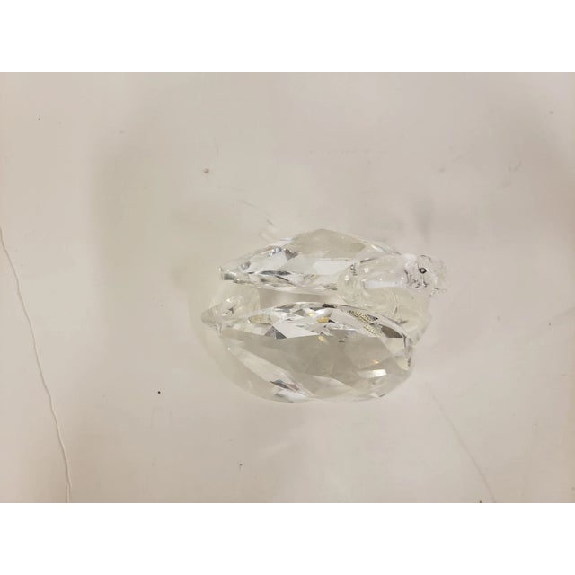 Figurative Swarovski Crystal Swan Spread Wing Figurine For Sale - Image 3 of 7