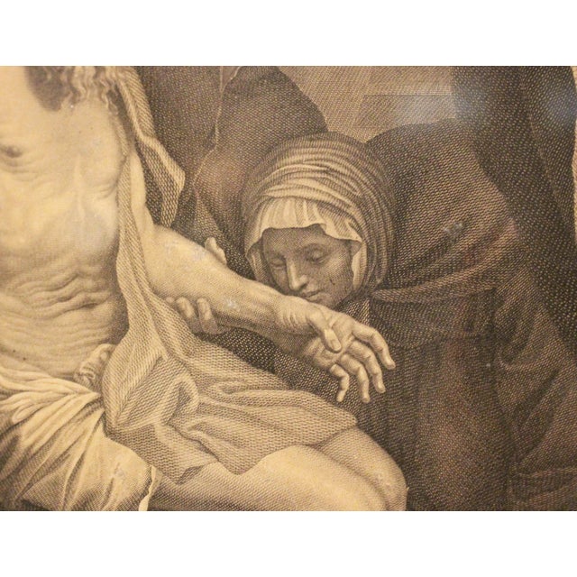 Circa 1820-50 Italian Copper Plate Engraving "The Last Communion of Saint Jerome" For Sale - Image 4 of 11