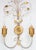 Italian Wall Light in Silver and Gold Metal with Flowers, 1980s For Sale - Image 6 of 9