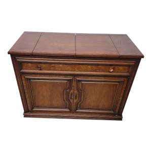 Vintage Slide Top Rolling Sideboard Cabinet