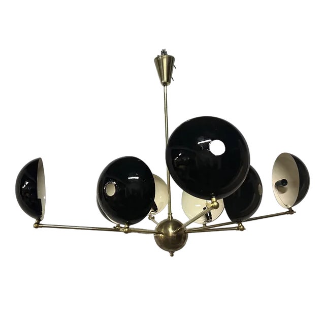 Chandelier in Brass, 1970s For Sale