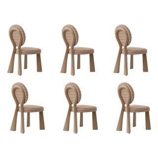 Mary II Dining Chairs with Wood or Lacquered Legs by Ottiu, Set of 6 For Sale
