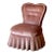 Vintage Blush Velvet Slipper Chair With Pleated Skirt For Sale
