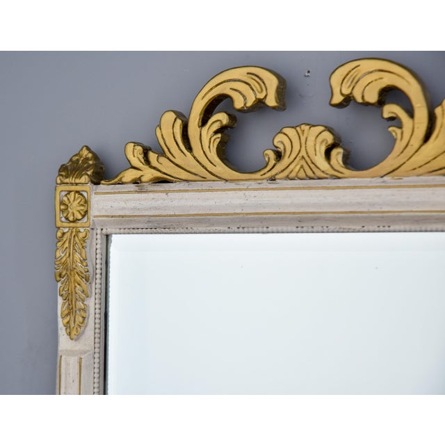 Mid-Century French Neoclassical Style Carved Giltwood and Painted Mirror For Sale In Detroit - Image 6 of 10