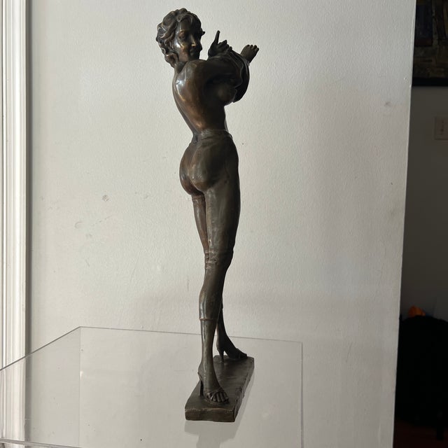 20th Century Bronze Figure of Lady by Italian Aldo Vitaleh For Sale In Washington DC - Image 6 of 11