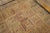 1890s Camel Log Cabin Folk Art American Hooked Rug 4' 5' 'X 4' 5'' Wowen Wool Carpet For Sale - Image 4 of 13