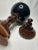 Neoclassical Crackle Glazed Ceramic Lidded Urn, Large, Brown and Black For Sale In Houston - Image 6 of 12
