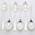 Vintage Italian Handmade Genuine Silver Sugar Spoons, 1970s, Set of 6 For Sale - Image 15 of 15