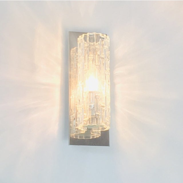 1960s 1960s Mid-Century Modern Murano Glass Wall Lights From Doria - a Pair For Sale - Image 5 of 12