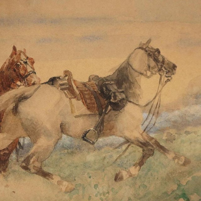 Sebastiano de Albertis, Watercolor on Paper, Framed For Sale - Image 4 of 11