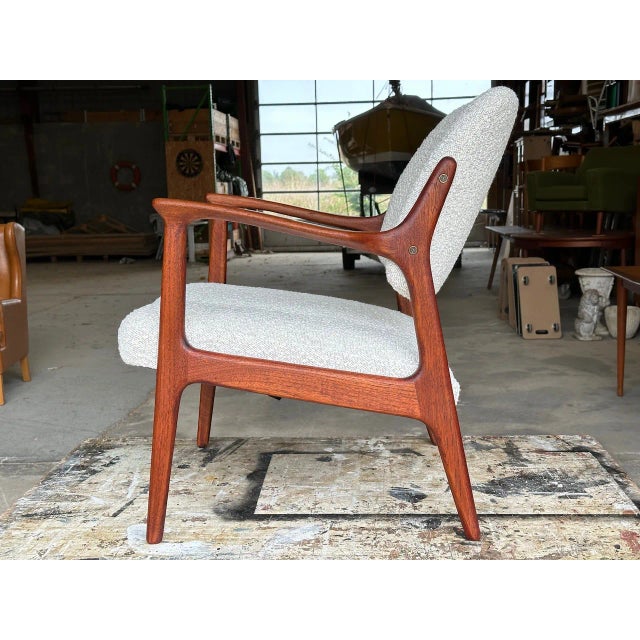 1960s Mid-Century Modern Scandinavian Teak Lounge Armchair by Inge Andersson for Bröderna Andersson, 1960 For Sale - Image 5 of 6