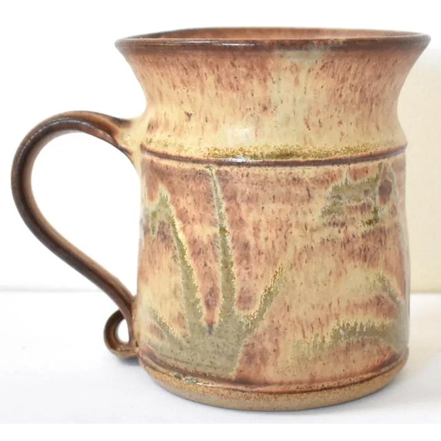 Ceramic Vintage Earthenware Art Pottery Mug For Sale - Image 7 of 7