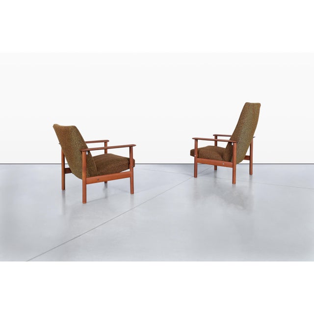 1960s Danish Modern Teak Lounge Chairs - Set of 2 For Sale - Image 4 of 12