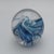 Signed Vintage Handblown Glass Paperweight With Blue & White Ribbon Swirl, 2003 For Sale - Image 4 of 11