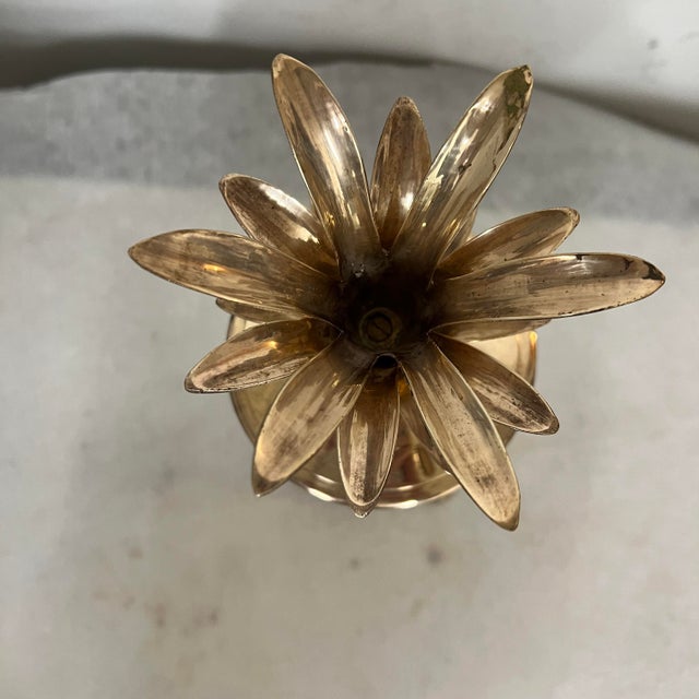 1980s Vintage Pineapple Brass Urn For Sale - Image 5 of 9