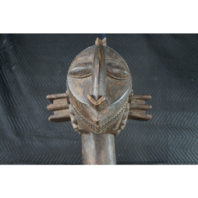 Wood Monumental Baga Nimba Guinea African Tribal Shoulder Mask Headdress 71" For Sale - Image 7 of 13