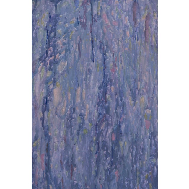 Contemporary "Dark Forest," Minimalist Abstract Painting With Frame For Sale - Image 3 of 4
