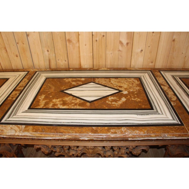 Wood Console Table in Carved Wood For Sale - Image 7 of 18