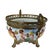 French Vintage French "N" Mark Footed Cherub Bowl With Ormolu Trim & Floral Interior | Two Handled | Blue Crowned N For Sale - Image 3 of 13