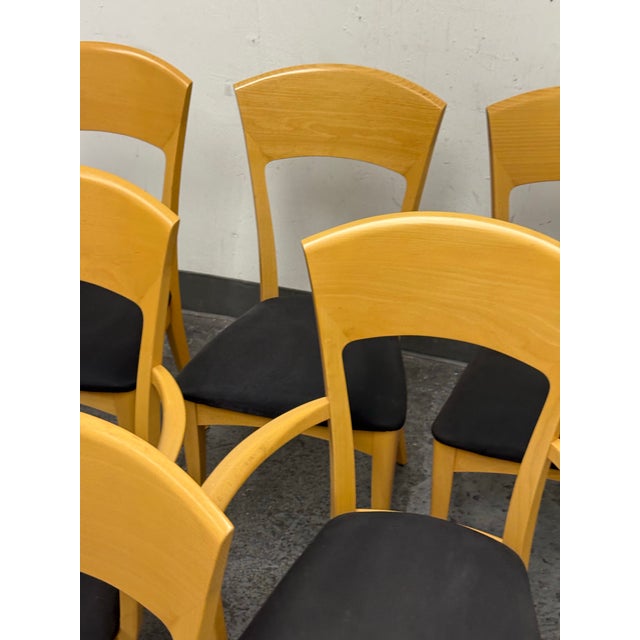Antonio Sibau for Room & Board Venice Italian Beechwood Dining Chairs, Set of Six For Sale - Image 11 of 13