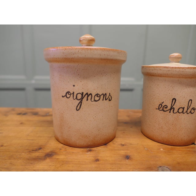 French Earthenware Spice Crocks Storage Set, 1960, Set of 4 For Sale - Image 6 of 7