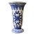 Vintage Tall Blue & White Vase For Sale