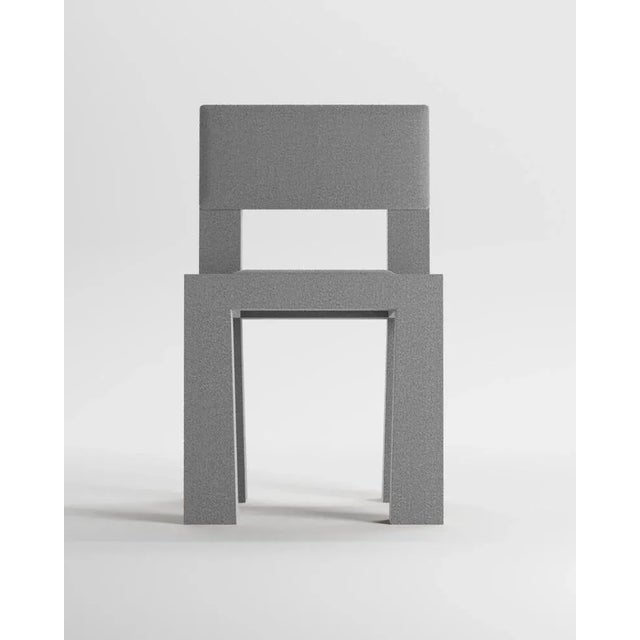 Modern Raw Chair in Gray Bouclé from Collector, in New conditions. Designed from 2000