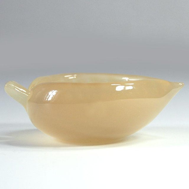 Glass Murano Glass Leaf Bowl from Fratelli Toso, 1950s For Sale - Image 7 of 9