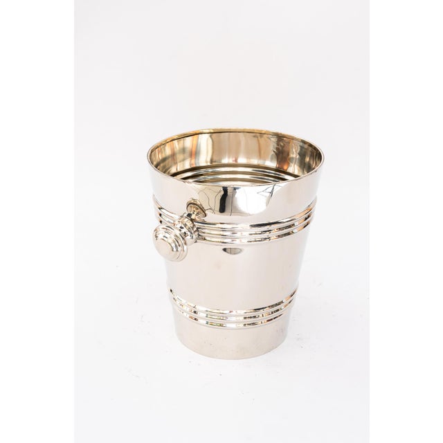 Champagne Bucket Round, 1920s ‘Alpaca.' Polished.