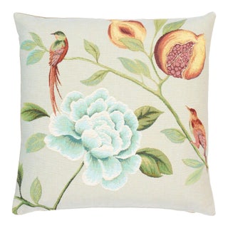 Birds & Pomegranates Tapestry Cushion With Feather Filler - 46 X 46cm For Sale