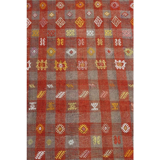 Mid 20th Century Vintage Turkish Kilim Runner-2′7″ × 8′2″ For Sale - Image 5 of 13