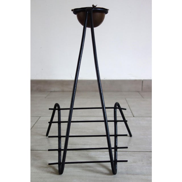 Vintage France Metal and Copper Ashtray, 1950s For Sale - Image 4 of 12