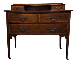 Edwardian Mahogany Dressing Table on Castors