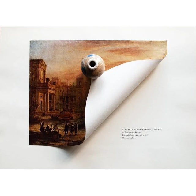 1950s 1950s Claude Lorrain "Seaport at Sunset" First American Edition Cottage Lithograph For Sale - Image 5 of 9