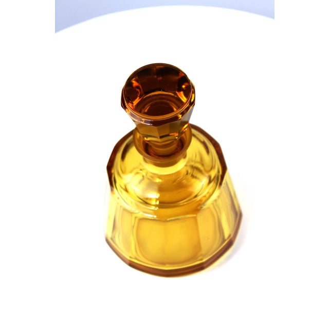 Mid-Century Amber Glass Liqueur Set from Moser Karlsbad, Set of 7 For Sale - Image 4 of 18