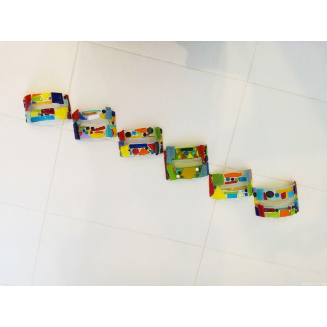 1980s 1980s Fused Art Glass Wall Objects, 6 Pcs For Sale - Image 5 of 11