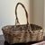Offering a large and very beautiful vintage twig basket (circa early- to mid-20th century). Love the French randing, aged...