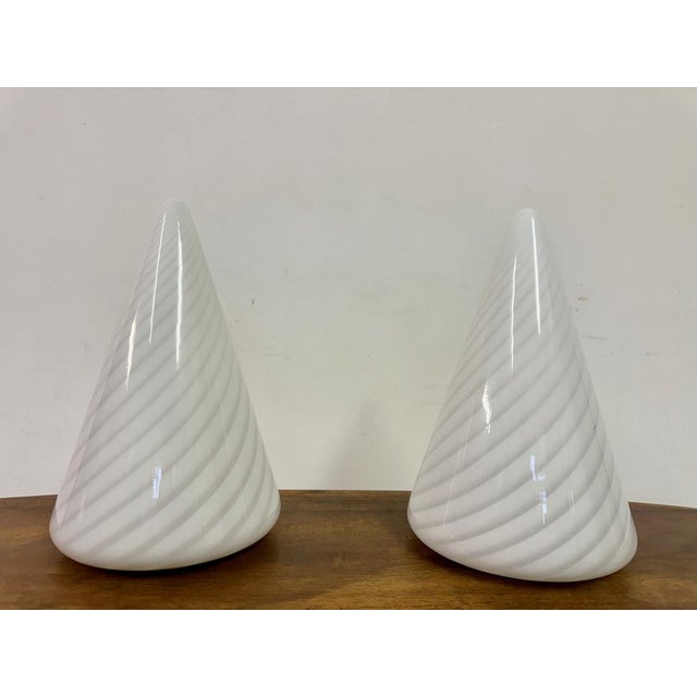 Conical Murano Table Lamps, 1970s, Set of 2 For Sale - Image 7 of 12